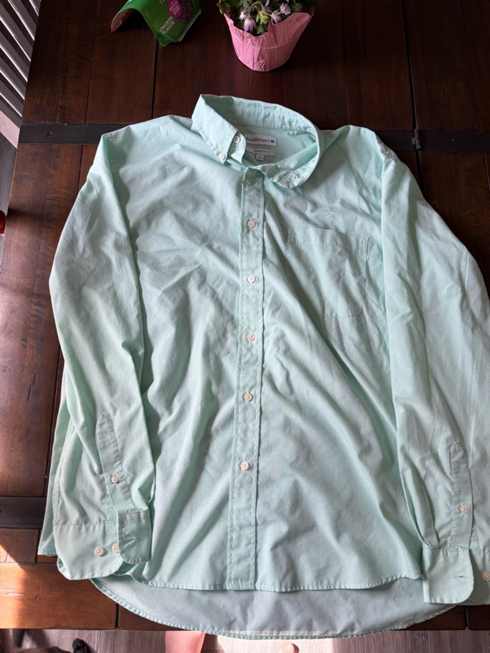 Saddlebred Men's Button-Down Shirt - Mint Green